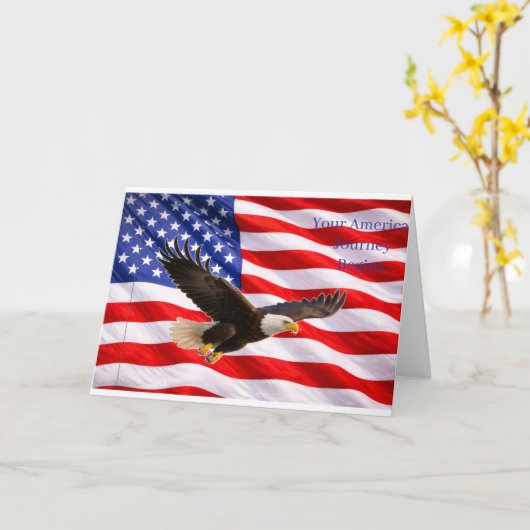 Your American Journey Begins – New U.S. Citizen カード (黄色い花)