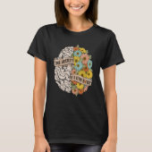 Your Anciety is a lying Brain Flowers Health Brain Tシャツ (正面)