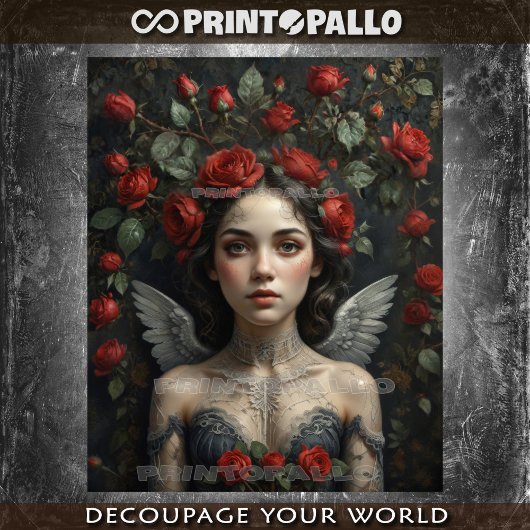 Your angel love flowers and roses! -  薄葉紙