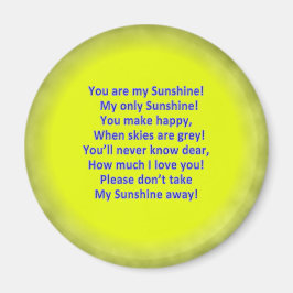 Your are My Sunshine 2 1/4"ラウンドマグネット マグネット