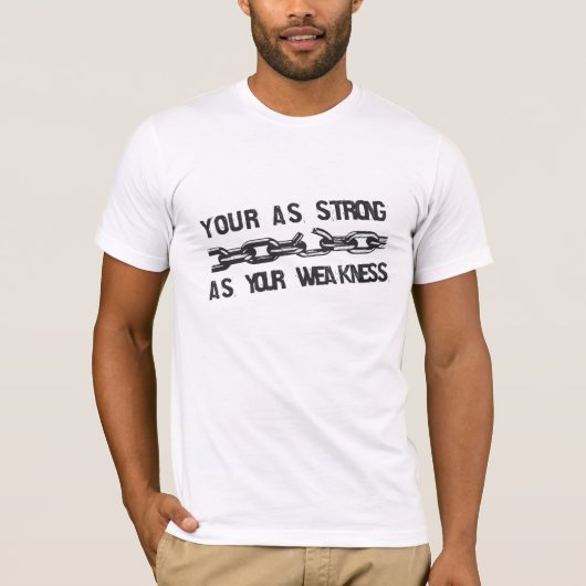 Your as strong as your weakness tシャツ (正面)