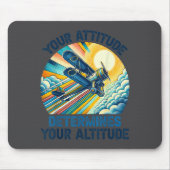 Your Attitude Determines Your Altitude Motivationa マウスパッド (正面)