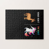 Your Aunt My Aunt Funny Niece Auntie Unicorn ジグソーパズル (横)