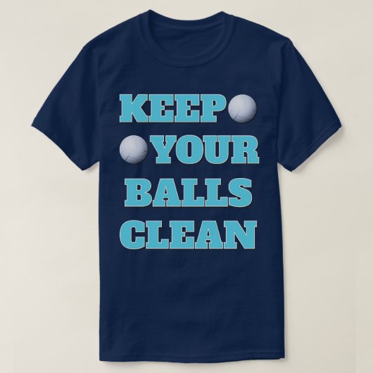 Your Balls 保 Clean Double Meaning Volleyball Sl Tシャツ (デザイン正面)