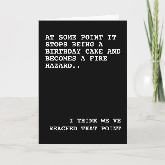 Your Birthday Cake is a Fire Hazard カード (正面)