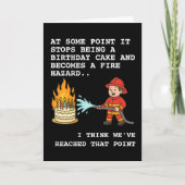 Your Birthday Cake is a Fire Hazard Firefighter カード (正面)