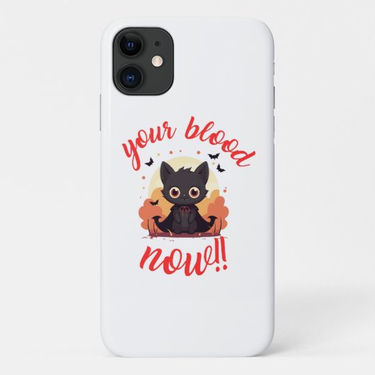 YOUR BLOOD NOW!! - ヴァンパイア+子猫 Case-Mate iPhoneケース (裏面)