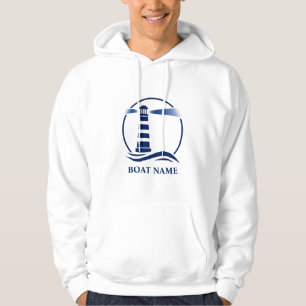 Your Boat or Name in Navy 航海の Lighthouse(海軍灯台のあなたの パーカ