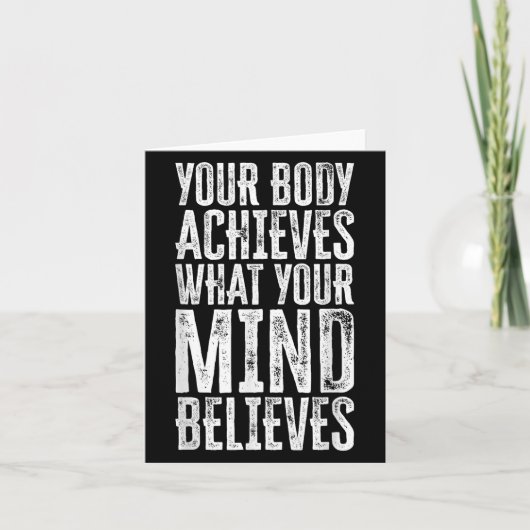 Your Body Achieves What Your Mind Believes Motivat カード (正面)