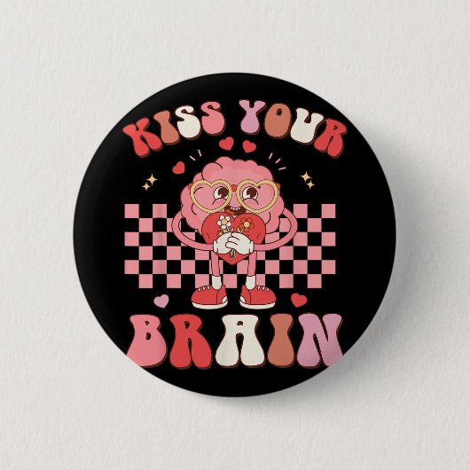 Your Brain Valentines試験日先生分隊キッズ 缶バッジ (正面)