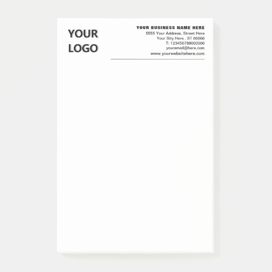 Your Branded Business Post-it® Notes Example ポストイット (正面)