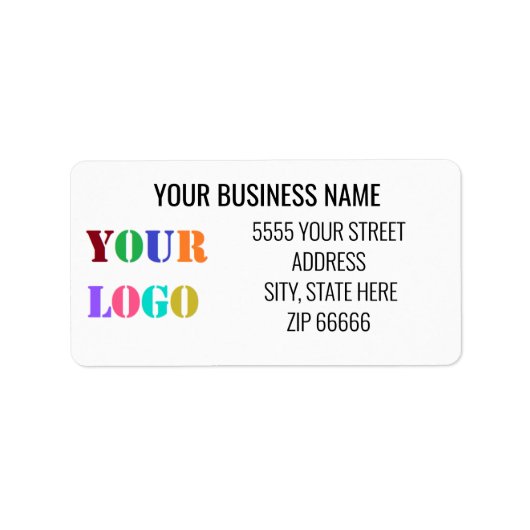 Your Branded Logo Name Address Labels Template ラベル (正面)