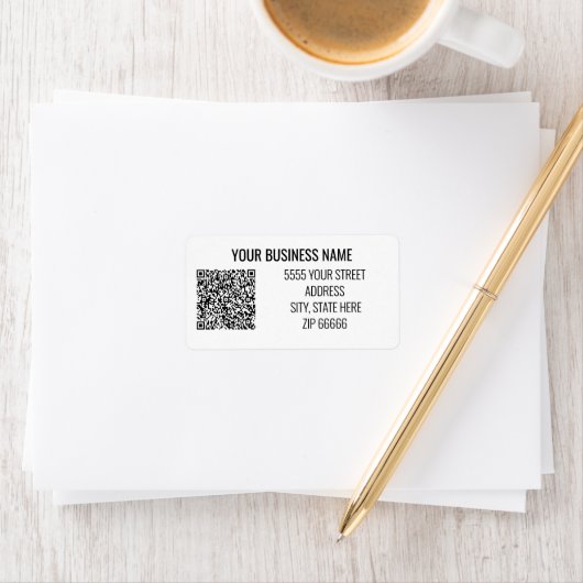 Your Branded QR Code Name Address Labels Template ラベル (インサイチュ)