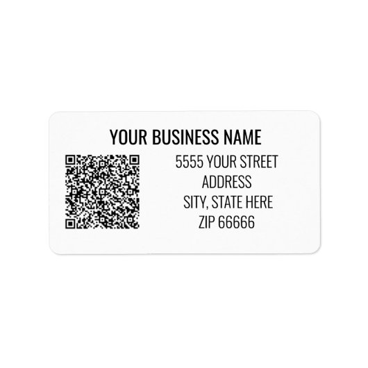 Your Branded QR Code Name Address Labels Template ラベル (正面)
