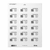 Your Branded QR Code Name Address Labels Template ラベル (フルシート)
