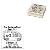 Your Business詳細on a Square ラバースタンプ (押印)