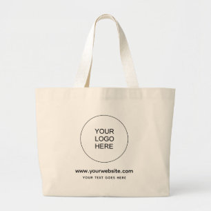 Your Business Company Logo Here Website Address ラージトートバッグ
