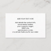 Your Business Company Team Logo & QR Code and Text 名刺 (裏面)