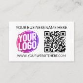 Your Business Company Team Logo & QR Code and Text 名刺 (正面)
