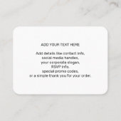 Your Business Company Team Logo & QR Code & Text 名刺 (裏面)