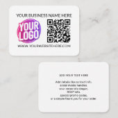 Your Business Company Team Logo & QR Code & Text 名刺 (正面/裏面)