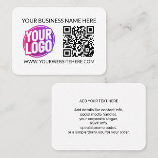 Your Business Company Team Logo & QR Code & Text 名刺