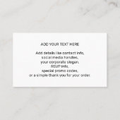 Your Business Company Team Logo & QR Code & Text 名刺 (裏面)