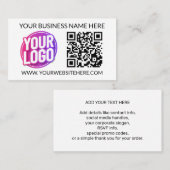 Your Business Company Team Logo & QR Code & Text 名刺 (正面/裏面)