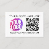 Your Business Company Team Logo & QR Code & Text 名刺 (正面)