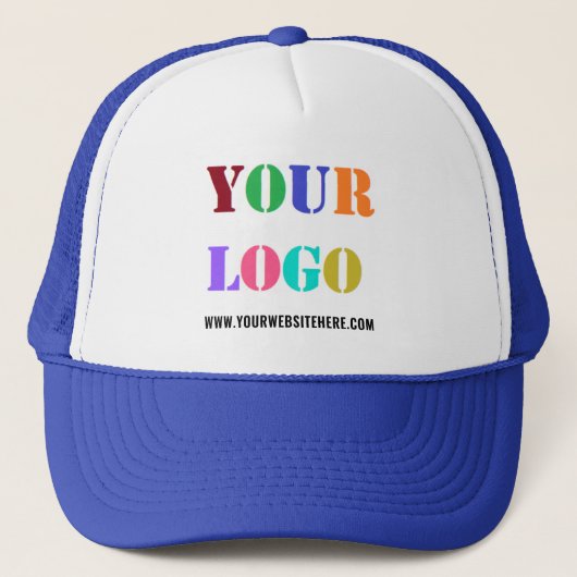 Your Business Logo and Custom Text Promotional Hat キャップ (正面)
