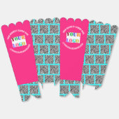 Your Business Logo and QR Code Popcorn Box Example フェイバーボックス (見開き)