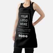 Your Business Logo and Text Company ブランドの黒色 エプロン (インサイチュ)