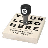 Your Business Logo and Text Custom ラバースタンプ (スタンプ)