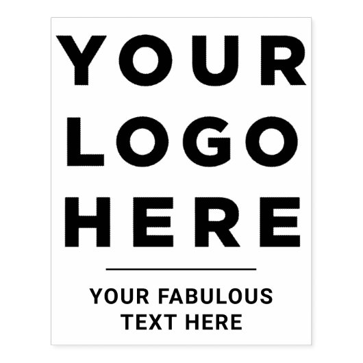 Your Business Logo and Text Custom ラバースタンプ (インプリント)