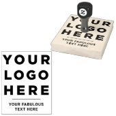 Your Business Logo and Text Custom ラバースタンプ (押印)