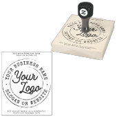 Your Business Logo and Text Typewriter ラバースタンプ (押印)