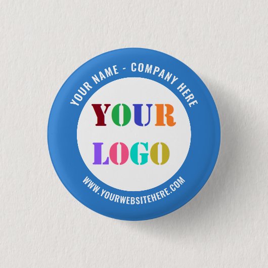 Your Business Logo Branded Promotional Button 缶バッジ (正面)