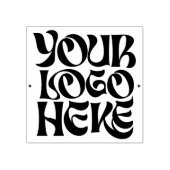 Your Business Logo Custom Groovy ラバースタンプ (インプリント)