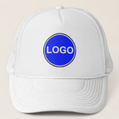 YOUR BUSINESS LOGO HERE | カスタムシンプル キャップ (正面)
