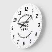 Your Business Logo Simple and Professional ラージ壁時計 (傾斜)