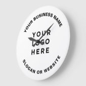 Your Business Logo Simple and Professional ラージ壁時計 (傾斜)