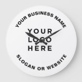 Your Business Logo Simple and Professional ラージ壁時計 (正面)