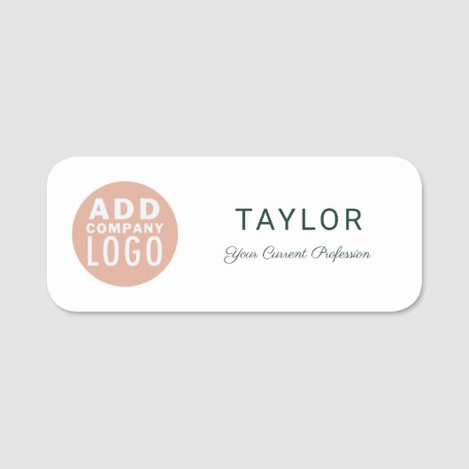 Your Business Logo Simple Employees 名札 (正面)
