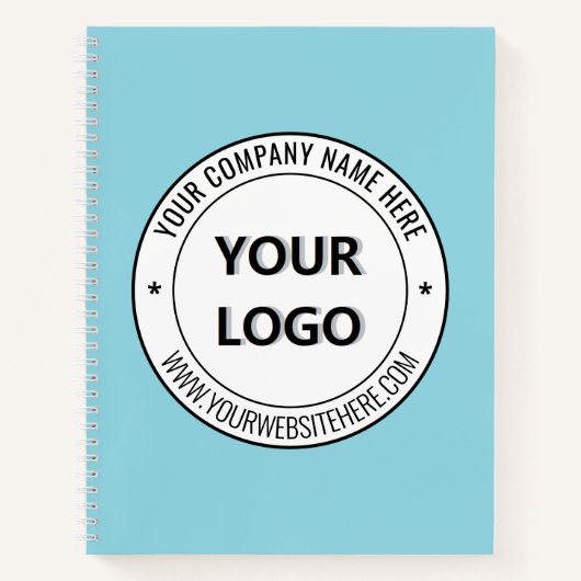 Your Business Logo Text Branded Notebook Example ノートブック (正面)