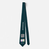 Your Business Logo Text QR Code Neck Tie Example ネクタイ (正面)