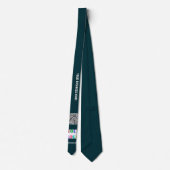 Your Business Logo Text QR Code Neck Tie Example ネクタイ (裏面)
