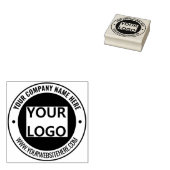 Your Business Logo Text Round Rubber Stamp Example ラバースタンプ (押印)