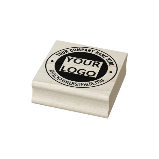 Your Business Logo Text Round Rubber Stamp Example ラバースタンプ (スタンプ)