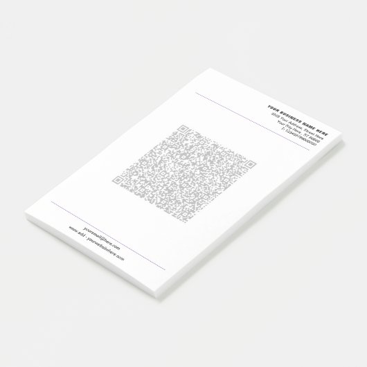 Your Business Post-it® Notes Template with QR Code ポストイット (アングル)