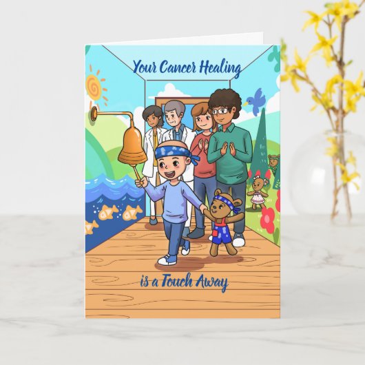 Your Cancer HealingはTouch 遠くに カード (黄色い花)